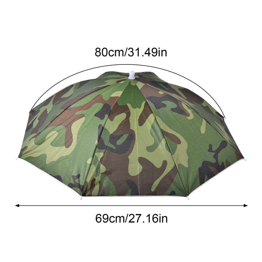Vismuts Sport Paraplu Hoed Wandelen Strand Kamperen Hoofddeksels Cap Zonnescherm Anti-UV Camouflage Opvouwbare Zonnebrandcrème Schaduw Paraplu: Sky Blue