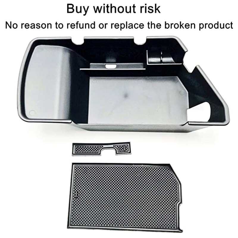 Car Interior Accessories Armrest Center Console Storage Box with Non-Slip Mat Fit for Dodge Challenger