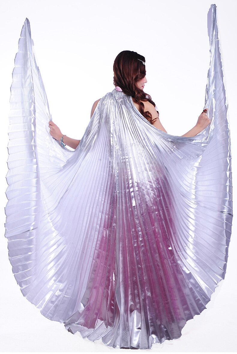 Alas de Isis de danza del vientre exótica, traje de alas de Ángel Isis de apertura de danza del vientre para mujer