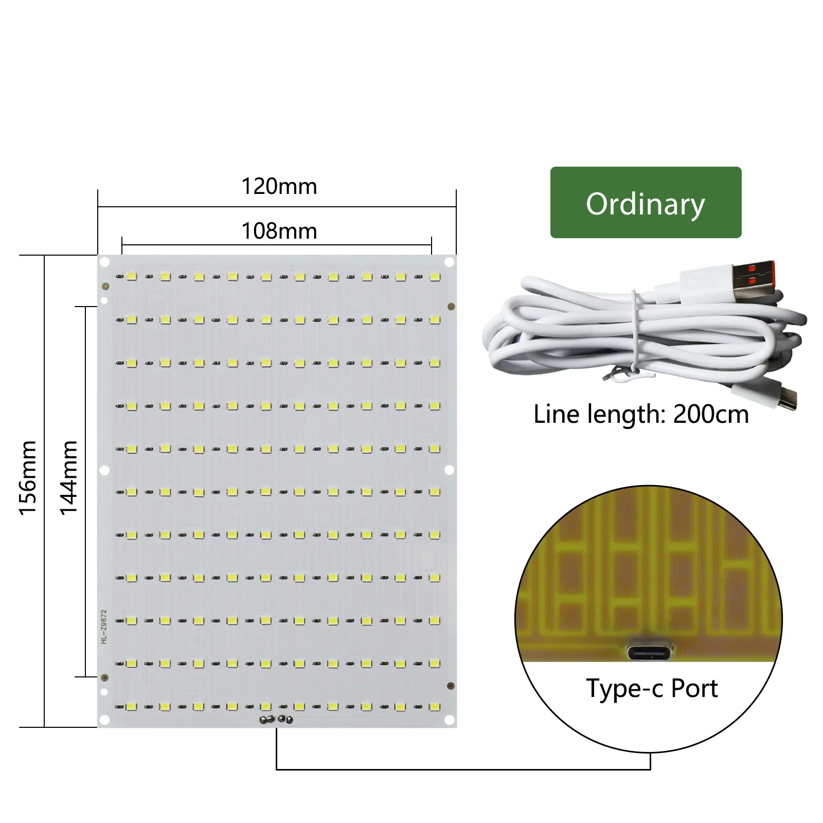 Voor Bambu Lab 3D Printer CMYK Lithofhaan LED Backlight Board Kit USB C DIY Lithofhaan Foto Model Bambulabs 3D Afdrukken Onderdelen: 2.2Mm / green