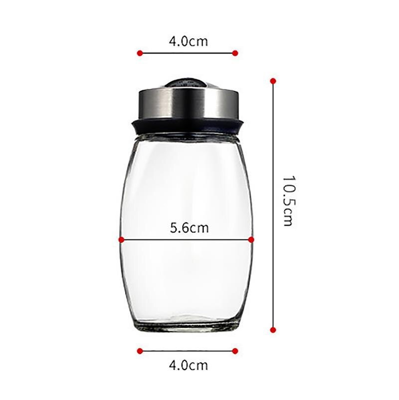 Tarros de vidrio para especias con cubierta giratoria, botellas de azúcar y sal, multiusos, agitador de pimienta, condimentos, utensilios de cocina, 6 uds./3 uds.
