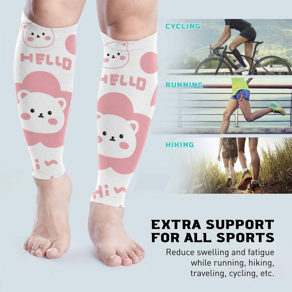 Sports Calf Bear Protector Calf Leg Running Compression Sleeve Socks Shin Splint Support Brace Guard Q007