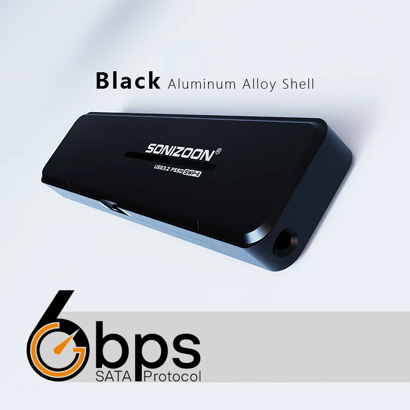 Sonizoon 2tb solid state usb-flashdrev type-c/usb 3.2- ports skrivebeskyttelse antivirus anvendelig til pc, mac og mobiltelefoner