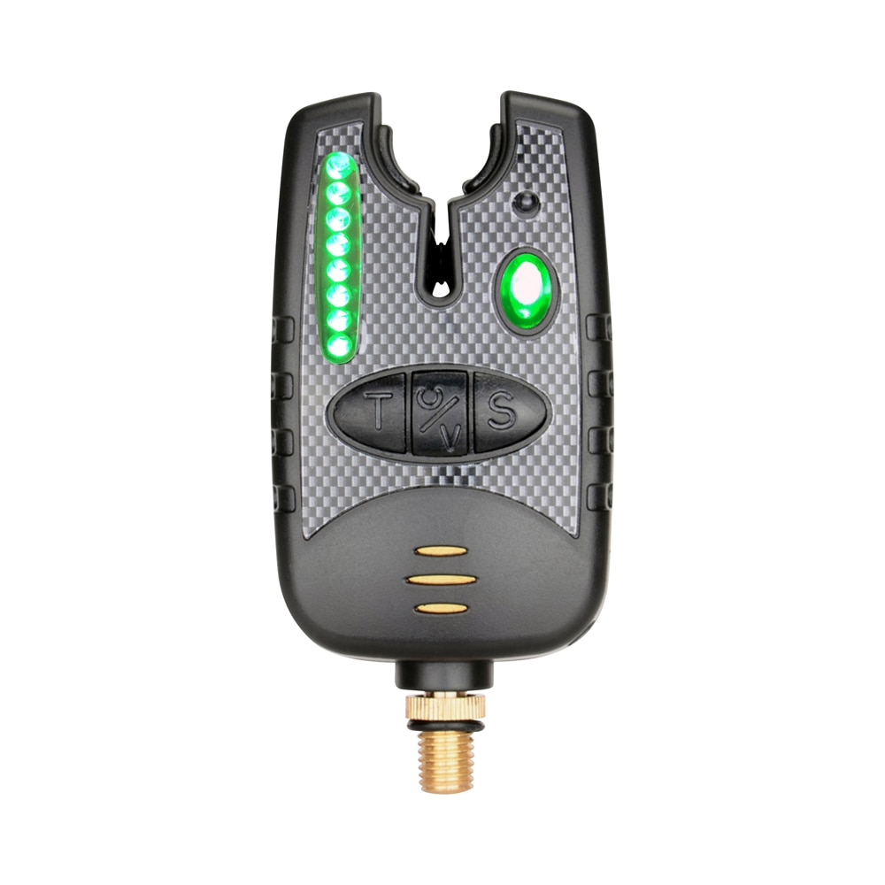 Visbeetalarm met 8 led-lampjes en instelbaar toonvolume, gevoeligheid, geluidsalarm voor hengel