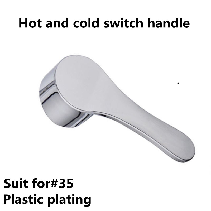 Bathroom Replacement Faucet Single Chrome Lever Handle Kit 35mm 40mm For single lever pressure balance bath and shower Taps: WHITE