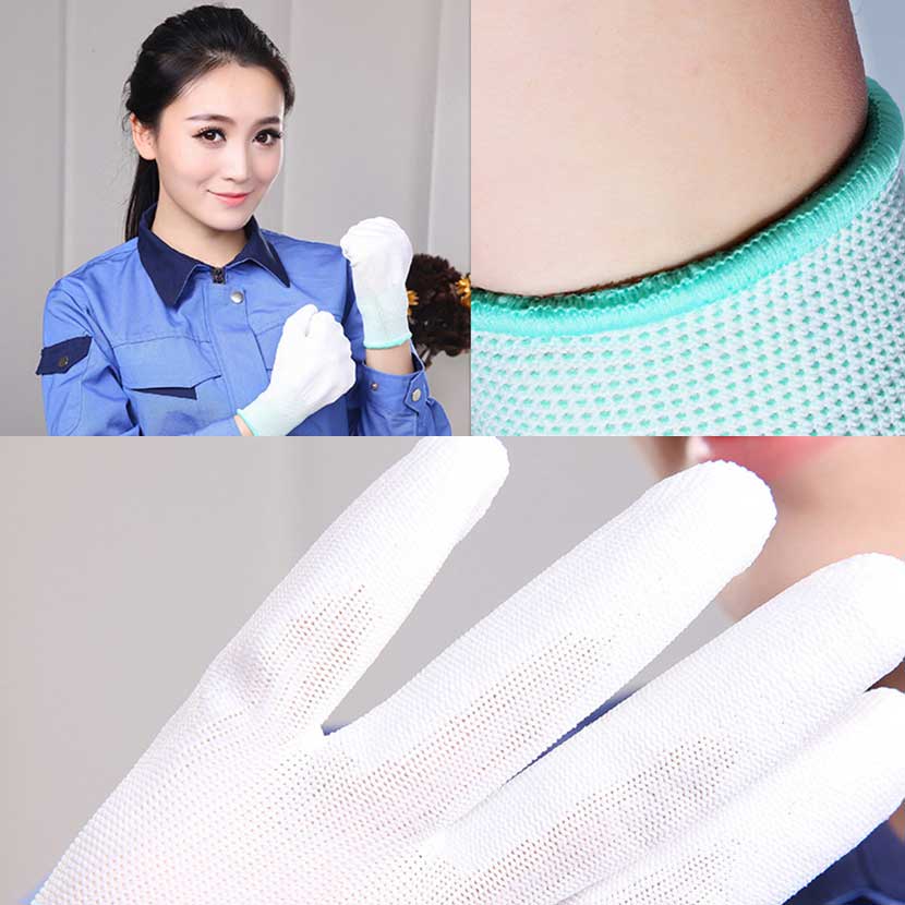 10 Pairs Anti Static ESD Safe Antistatic Gloves Electronic Working Gloves PU Coated Antiskid For Finger Protection