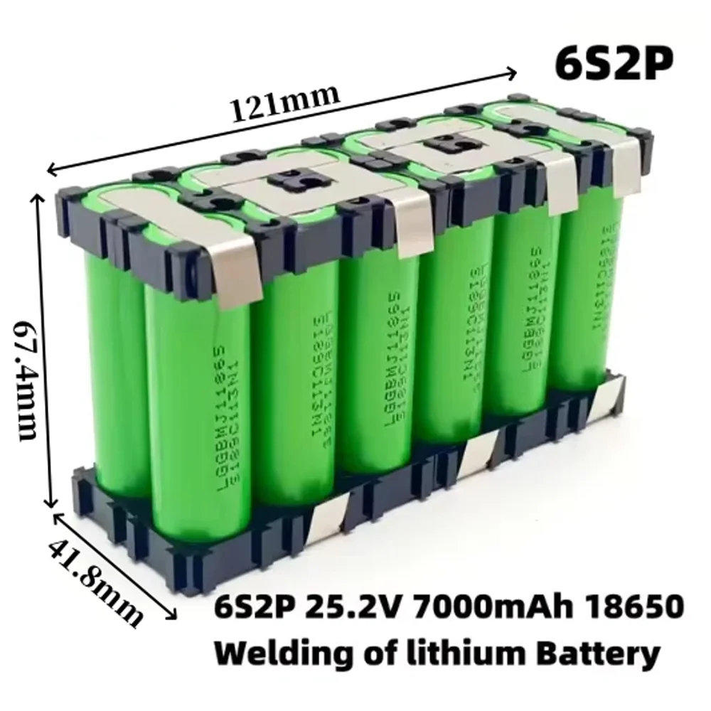 7Ah 3s2p 4s2p 5s2p 6s2p 18650 Battery Pack 7.4V to 25.2V 18650 MJ1 Battery 7000MAh for 18V Screwdriver Battery: Beige