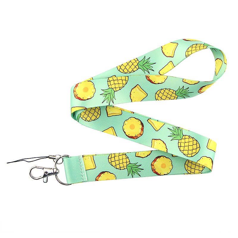 CA479 10 teile/los Ananas Pfirsich Obst Lanyards Für keychain Ich würde Karte bestehen Telefon USB Abzeichen Halfter Hängen Seil Lariat: 6