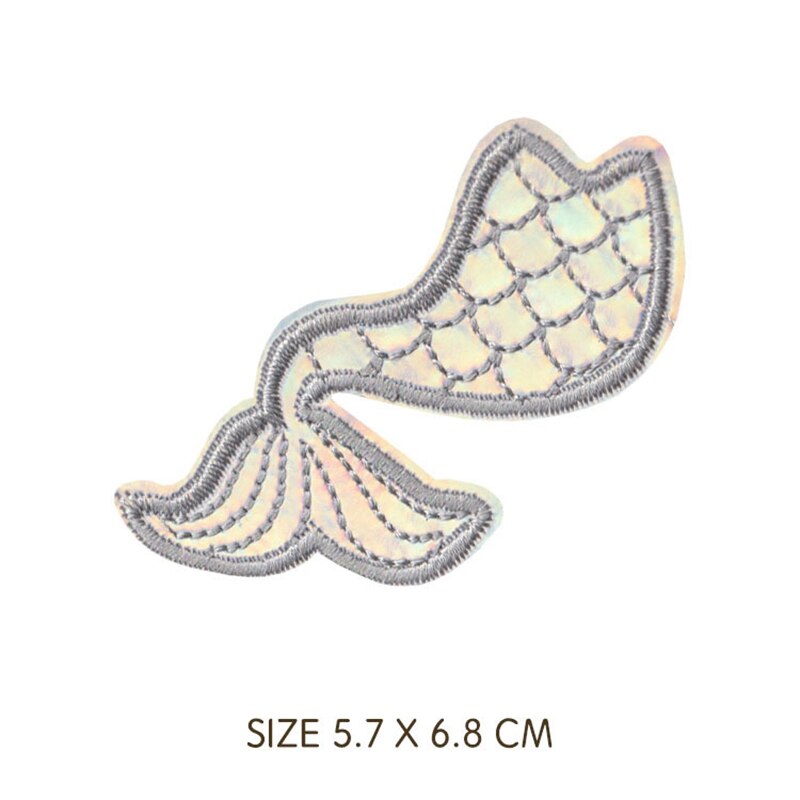 Parches de cuero con calamar de sirena y concha, Parches bordados para planchar para ropa, pegatinas de ropa a rayas de mar DIY, apliques: N-BT7245