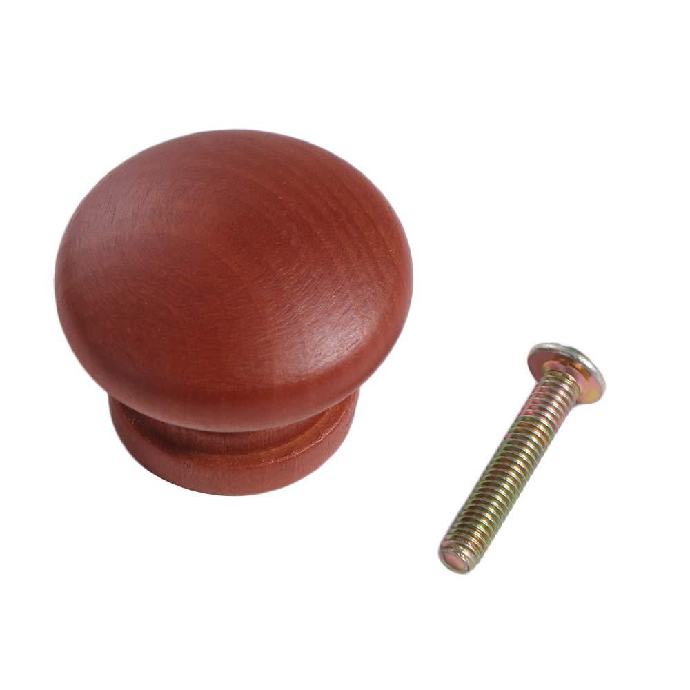 Polished Finish Circular Drawer Handles Rust-Resistant Easy-Grip Walnut Wood Cabinet Knobs Wear Resistance: transparent