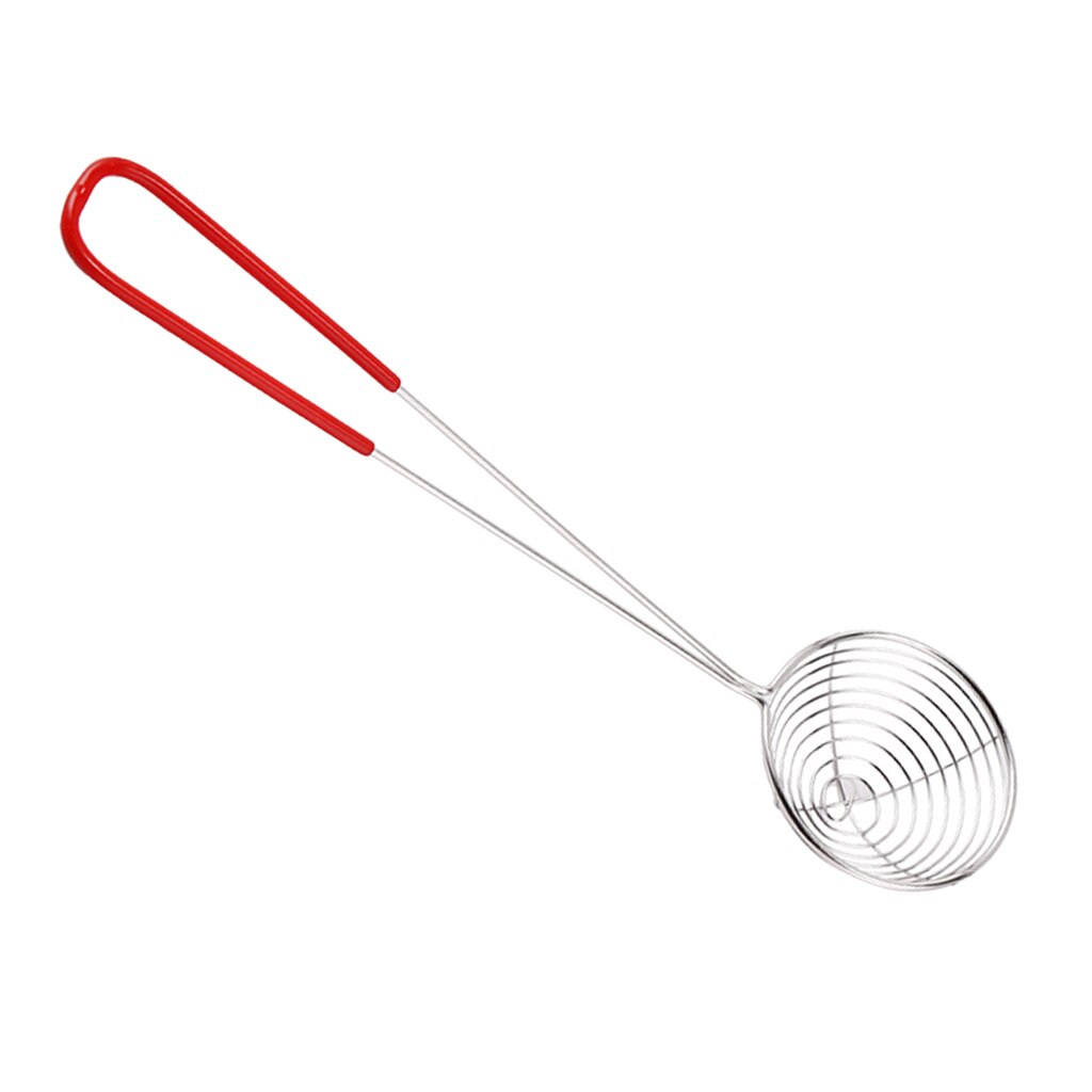 Rvs Pot Scoop Zeef Food Skimmer Gat Mesh Pollepel Lepel