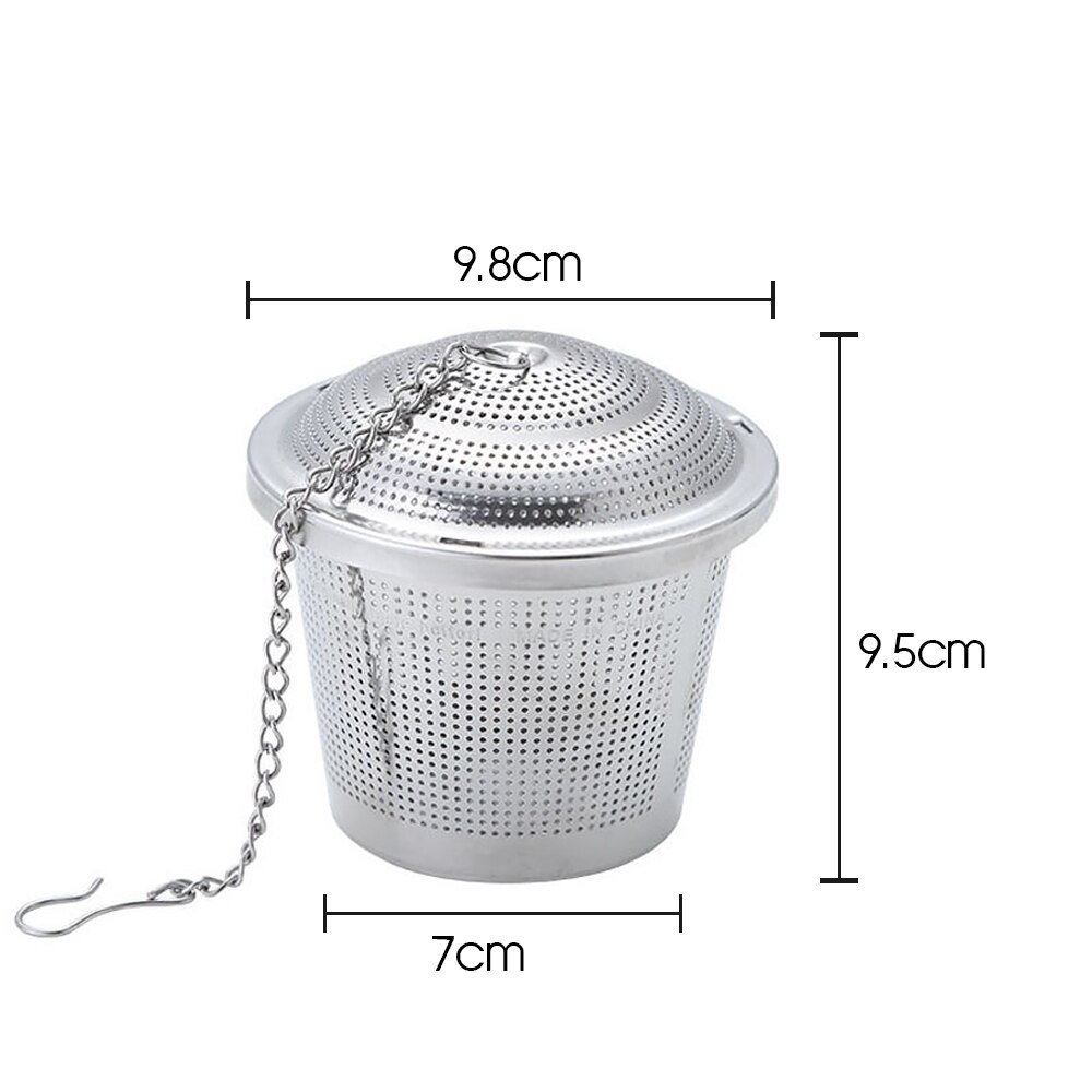 Thee-ei herbruikbare roestvrijstalen thee-ei-zeef filterinterval diffuser-ei voor losse thee 5 maten: Xl