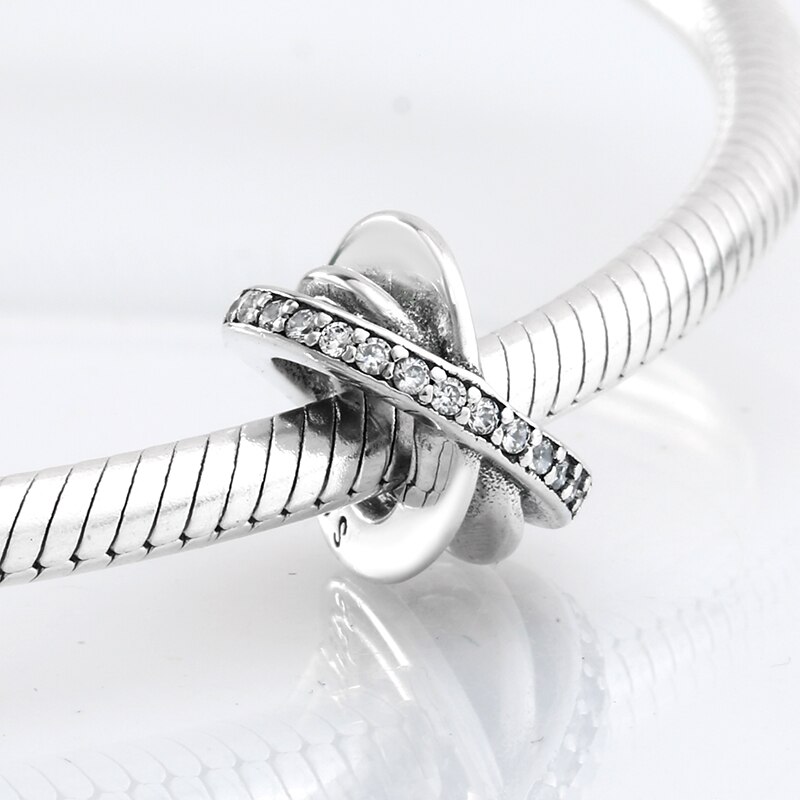 Real Universe Galaxy spacer beads with clear zircon 925 Sterling Silver Fit Original JIUHAO Charm Bracelet Jewelry making