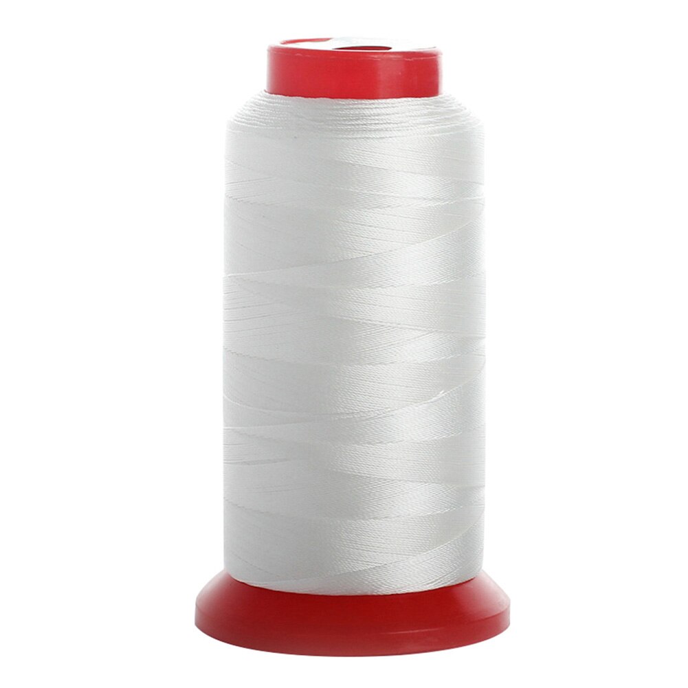 1 Roll 150D/3 1500Y High Strength Overlocking Sewing Machine Polyester Thread Clothes Sewing Supplies Accessories White Black: White