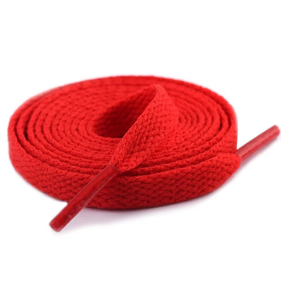 Unisex snørebånd til sneakers flad rem reb sko snørebånd farverige søde elastiske snørebånd sneakers sko tilbehør: Rød
