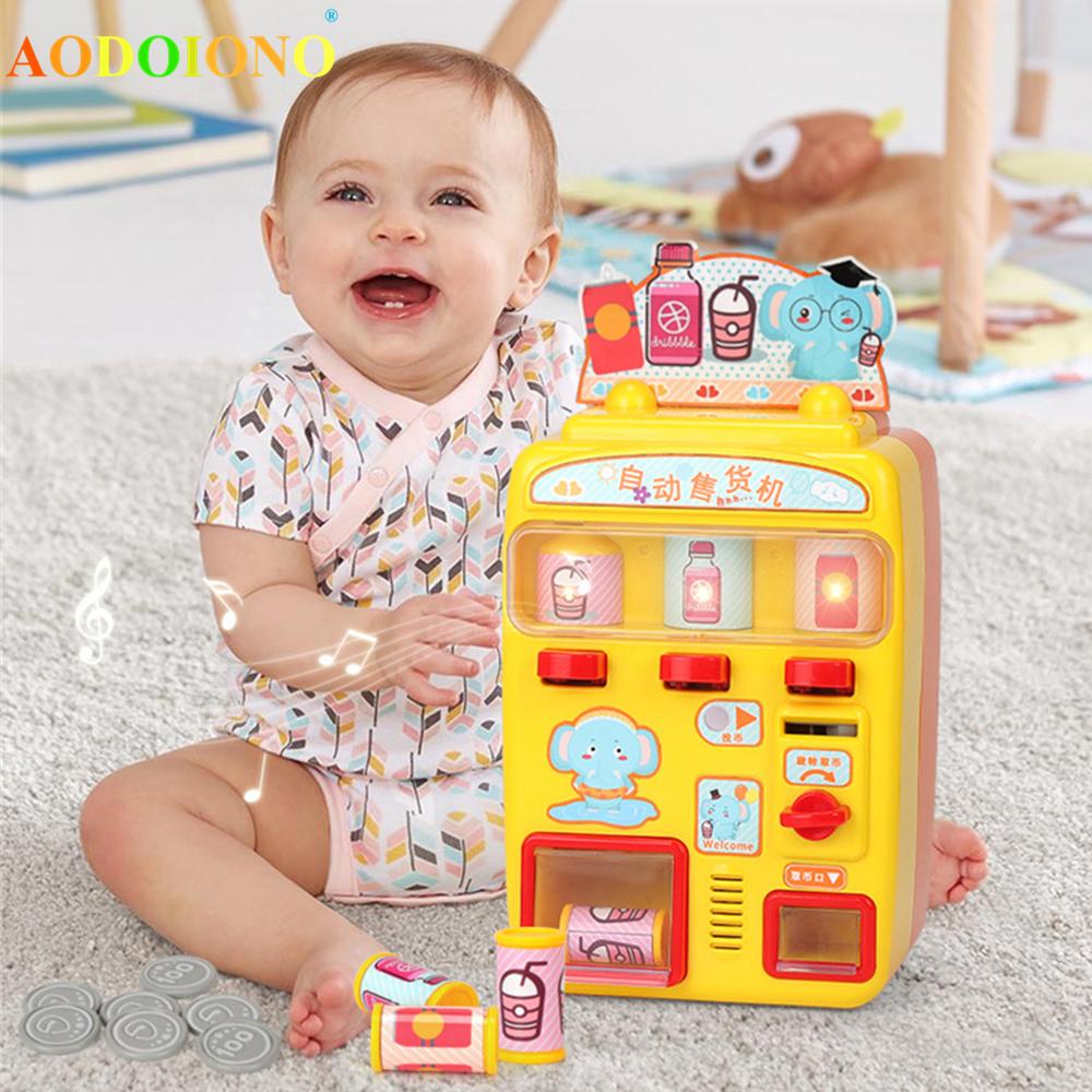 Children&#39;s Toy Vending Machine Simulation Shopping House Set 0-3 Years Old Baby Game Toys Give Children The Best House