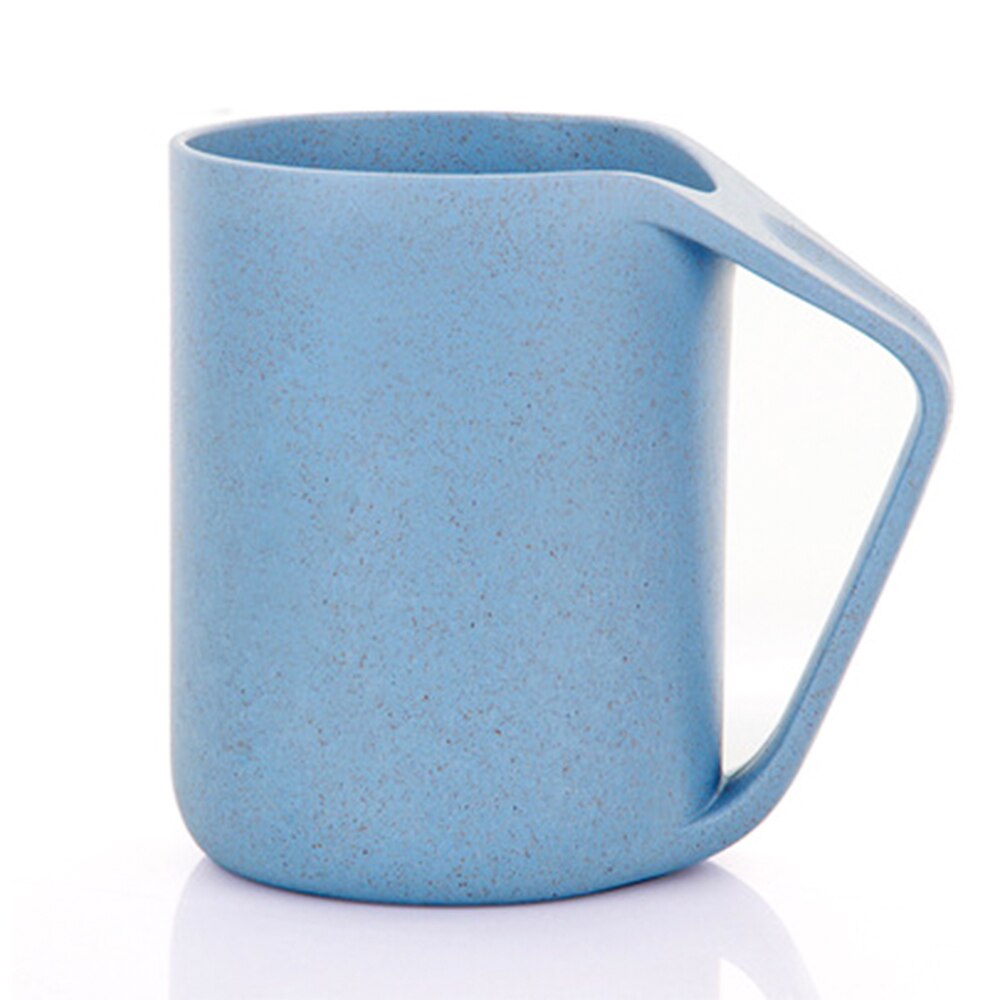 Toothbrush Toothpaste Organizer Eco-Friendly Wheat Straw Biodegradable Unbreakable Cup Mouthwash Water Mug Bathroom Tumbler: B
