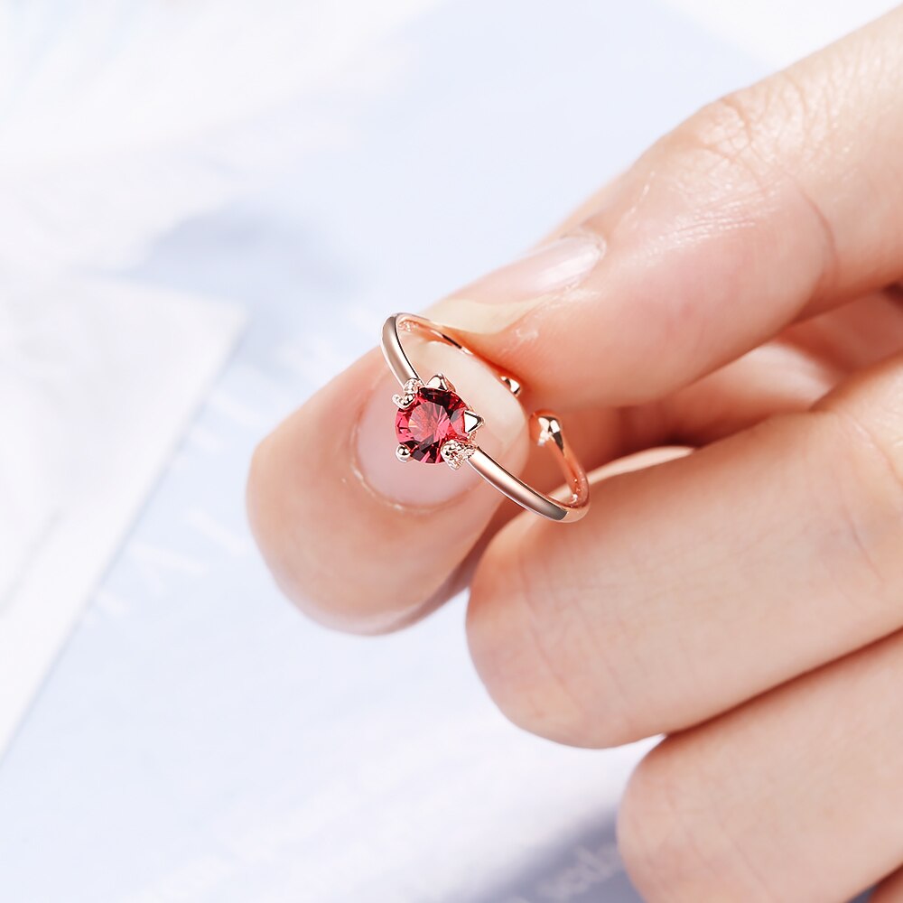 Nehzy S925 Stempel Zilver Vrouw Mode Sieraden Crystal Zirkoon Kat Hart Open Ring Maat Verstelbaar Ring