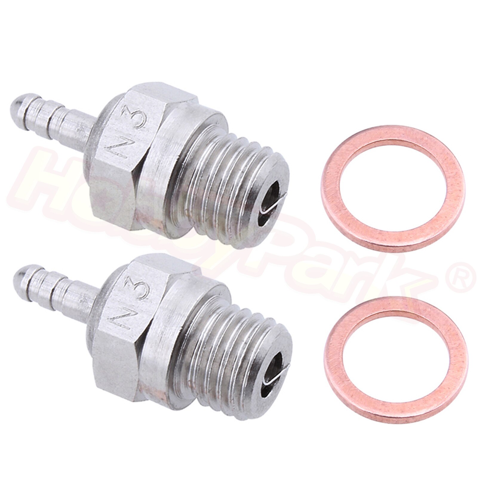Bujía incandescente N3 N4 para coche de control remoto, partes de motor Nitro HSP 70117, para coche de radiocontrol, Redcat, Himoto, Traxxas, Hpi OS, 2 uds.