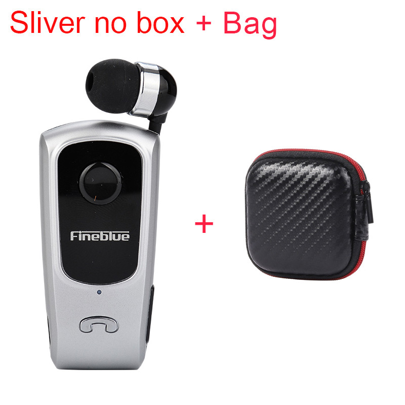 Fineblue F920 Wireless Earphone Bluetooth Headset Ears in Lotus with Wire Clip Earphones Earbuds Retractable Headphone: Brown