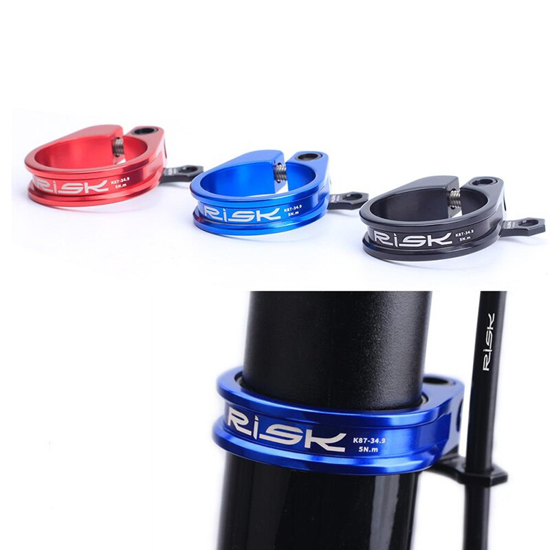 45g ultralichte aluminium zadelpenklemmen voor 31.8/34.9mm zadelpennen, mtb, racefiets, zadelbuis, vaste ring, fietsonderdelen