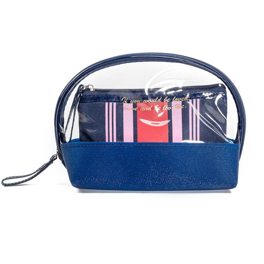 Miyahouse 3 pcs/set Make Up Bags Women Jelly Cosmetic Bag Waterproof Transparent Makeup Pouch Beauty Bags: 719a