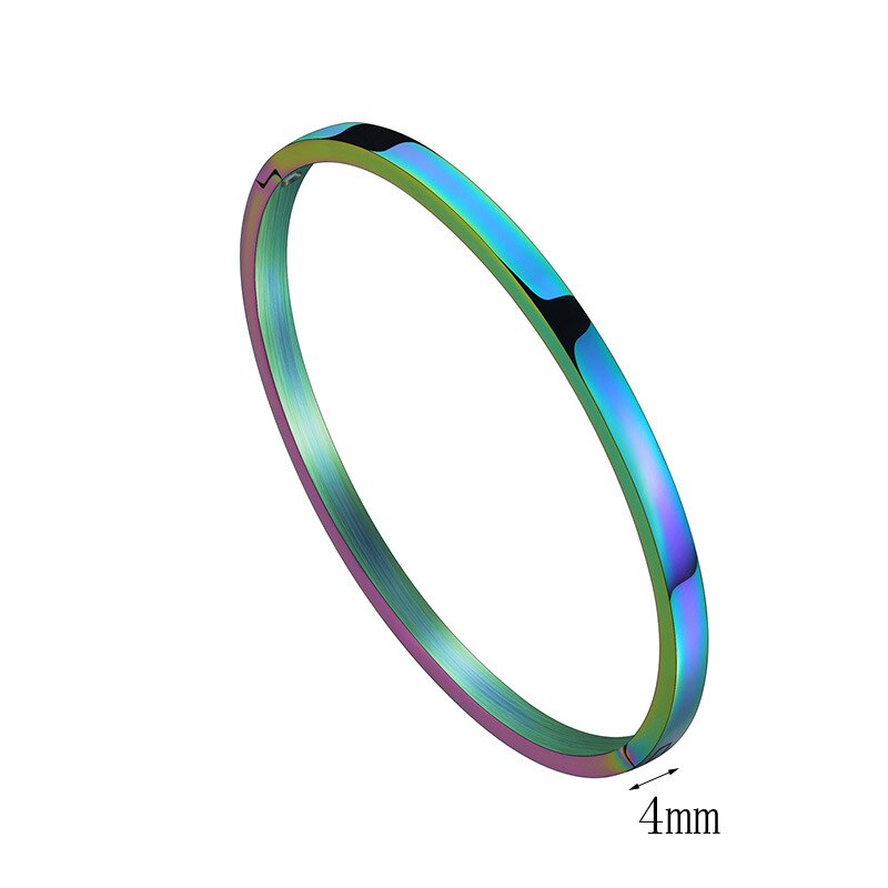Stainless Steel Opening Bracelets Bangles Women Band Jewelry Silvery Bracelets Bangles Accessorie Woman Bracelet And Bangles: colour 4mm