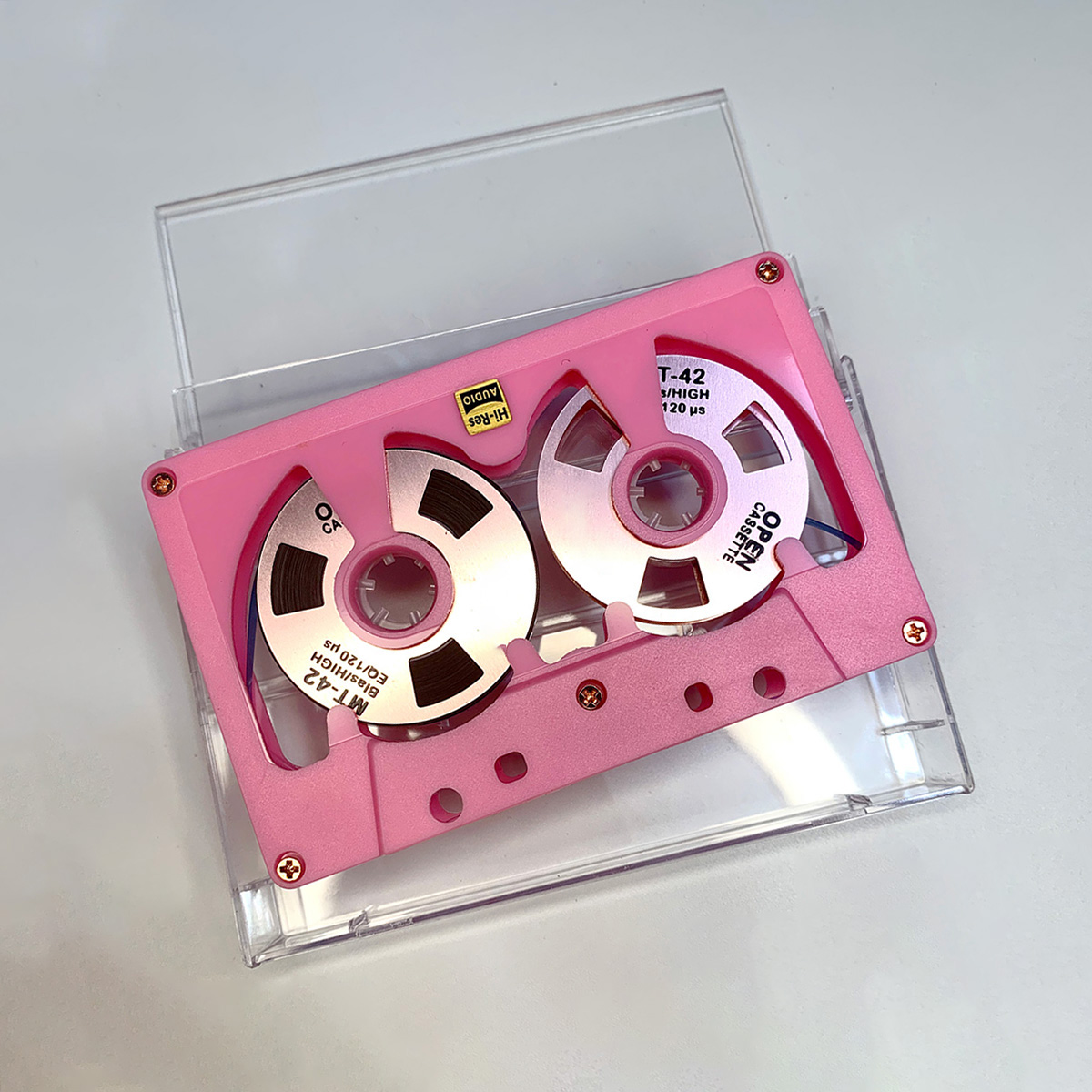 Retro Blank Audio Tape Type Handmade Audio Cassette Reel to Reel Cassette 50 Min Double-Sided Metal Reel for Walkman Recording: green