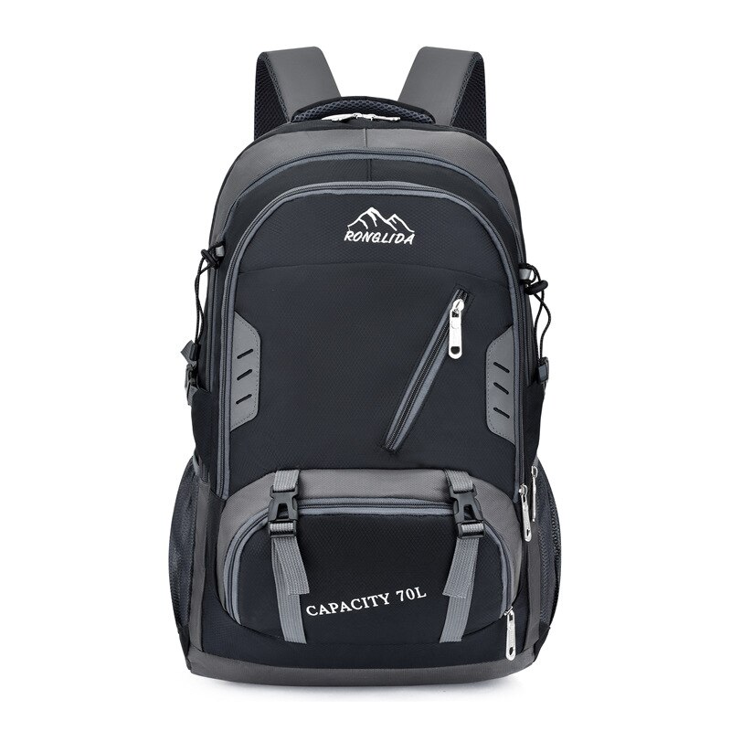 70l -rucksack für herren, reiserucksack, sportrucksack, outdoor-wanderrucksack #39 trekkingrucksack aus nylon, kletterrucksack, campingrucksack für männer: Schwarz