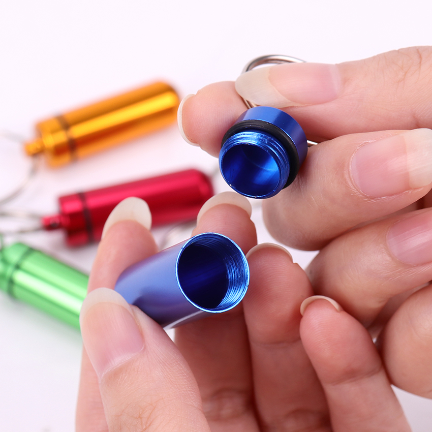 Tragbare Mini-Pillen dose wasserdichte Aluminium hüllen Tabletten Flasche Medizin Vitamin Pillen boxen Fischöl Behälter Veranstalter Lagerung