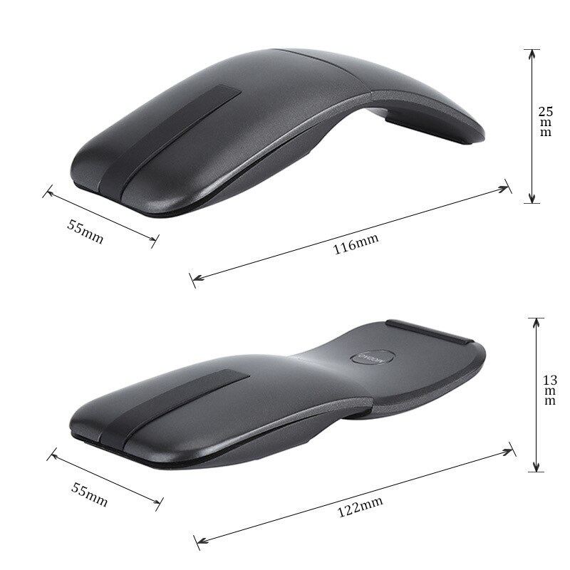 Nieuw Product Ultra-Dunne Touch Opvouwbare Weisoft Tweede Generatie 2.4 Upgrade Arc Touch Draadloze Optische Muis