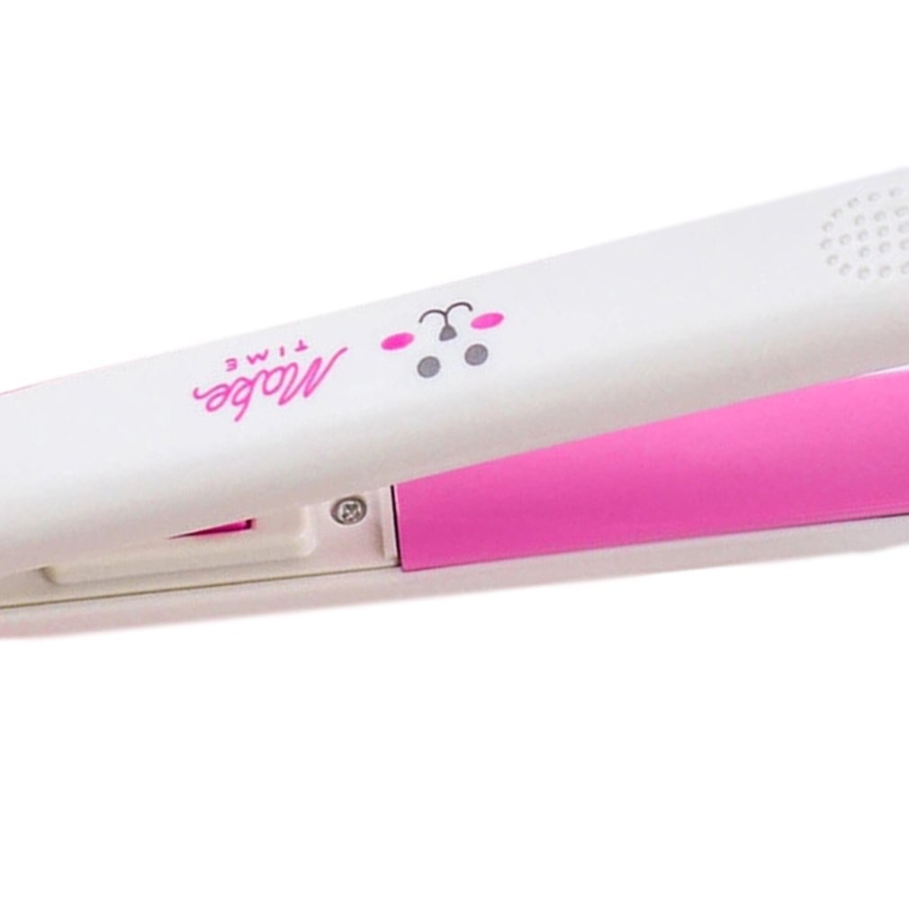 Portable frange défriser les cheveux dessin animé Mini droite Curl sèche et humide bigoudis Portable frange pince électrique rouleau