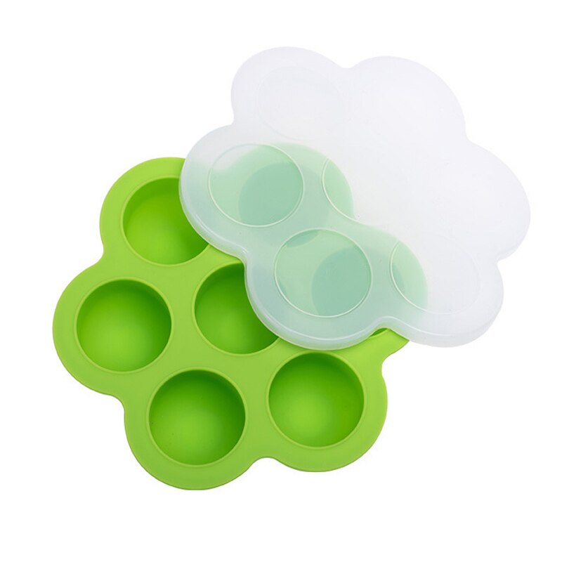 Contenedor de silicona para alimentos de bebé, caja de almacenamiento de frutas y leche materna, bandeja para congelador, contenedor de comida para bebé: Verde