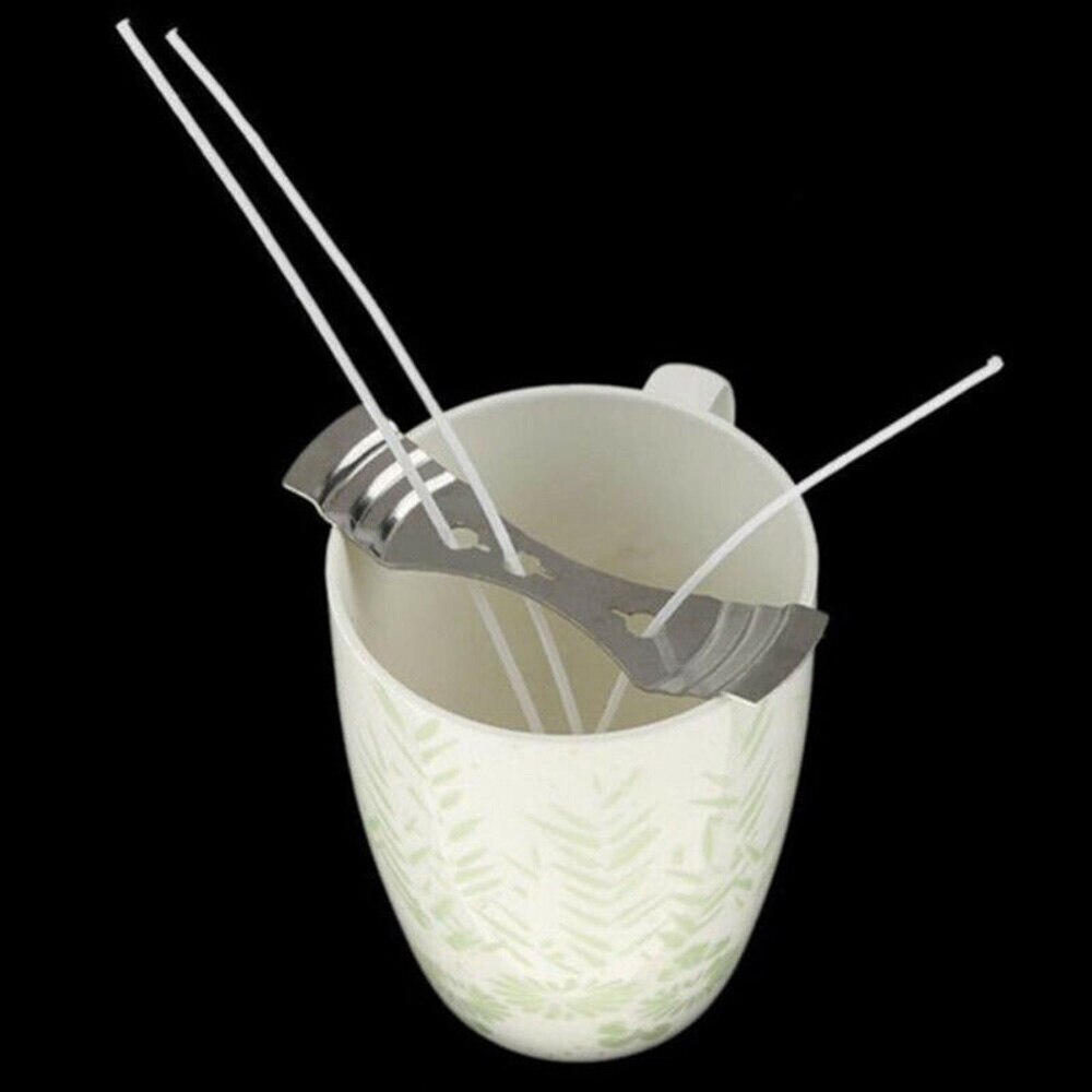 100pc Pre Waxed Candle Wicks 15cm For Candle Making With 1x3-Hole Holder Bracket