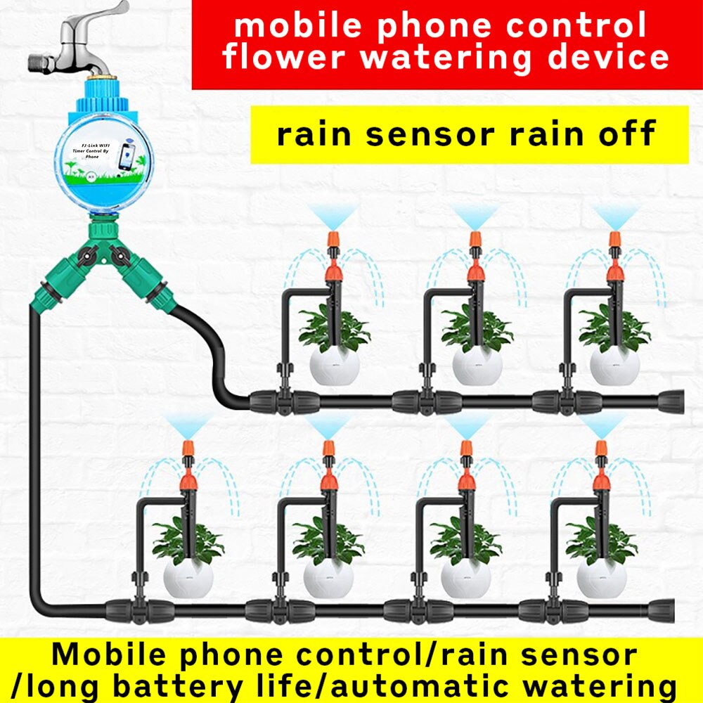 Garden Water Timer Irrigation System Wifi Sprinkler System Controller Electronic Irrigation Timer Smart App Remote Control