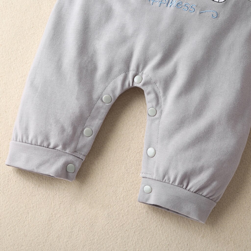 Infant Baby Boys Girls Long Sleeve Cartoon Star Print Romper Clothes Unisex O-neck Pajamas 0-12 Months Rompers Baby Clothes