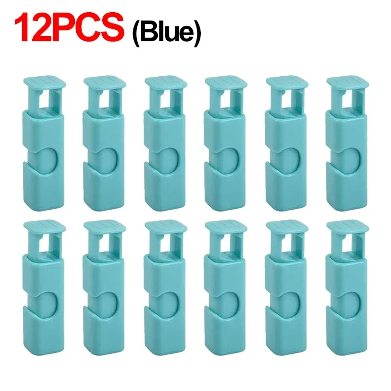 1-12 Stuks Knijpen Broodzak Clips Herbruikbare Verse Voedsel Afdichting Plastic Clips Snackzakjes Verzegelde Veerklem Thuis Keuken Opslag: Licht Geel