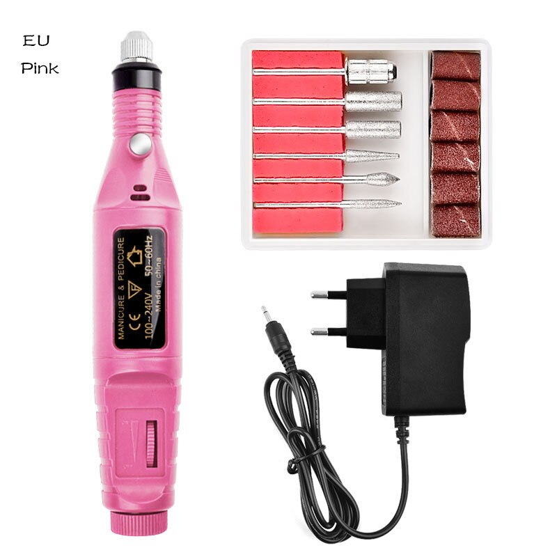 1Set Elektrische Nagel Boormachine Pen Apparaat Voor Manicure Frezen Elektrische Nail Sander Pedicure Manicure Gereedschap Kit: 05