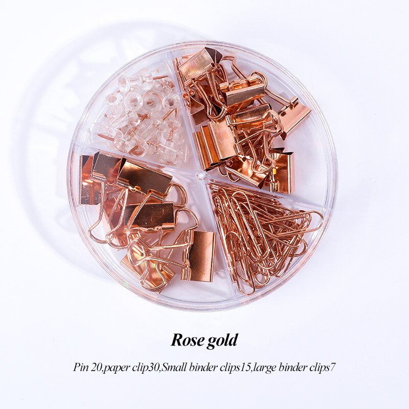 Office Metal Long Tail Clip Dovetail Clip Folder Bookmark Paper Ticket Clip Assorted Clamps Study Binder Clips Binding Supplies: Rose-golden