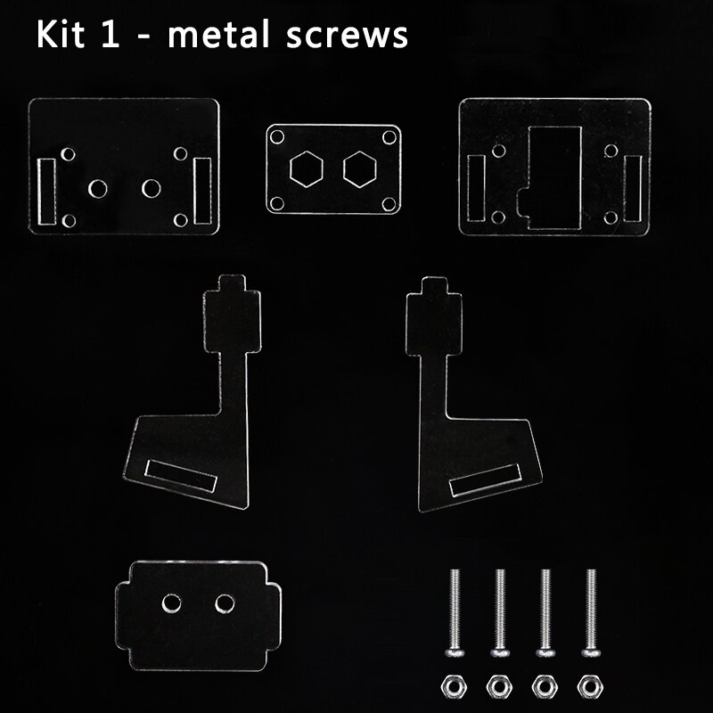 Raspberry pi 3 modelo b plus caso da câmera suporte de acrílico transparente para ov5647 raspberry pi oficial v2 câmera: Metal Screws