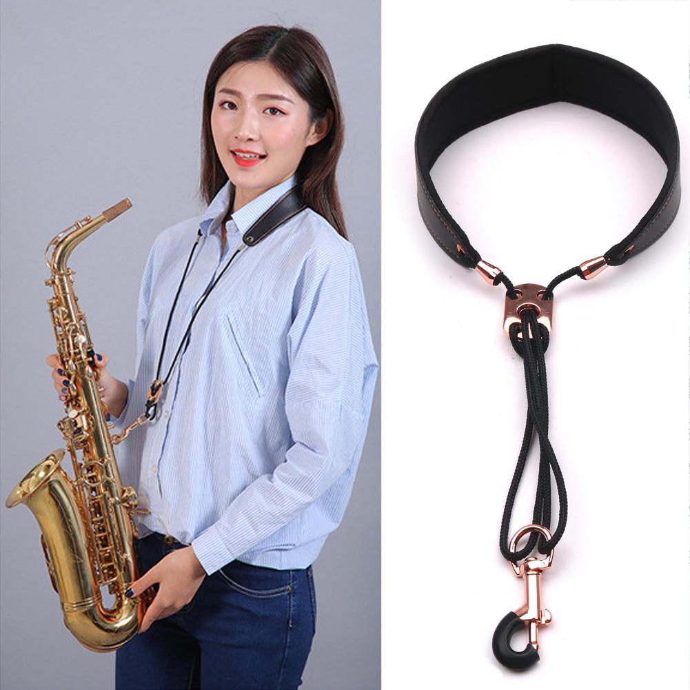 Sax Strap Alto Saxophone Althorn EWI Adjustable Neck Belt Leather Belts Saxphone Hanging Straps Music Instrument Accessories