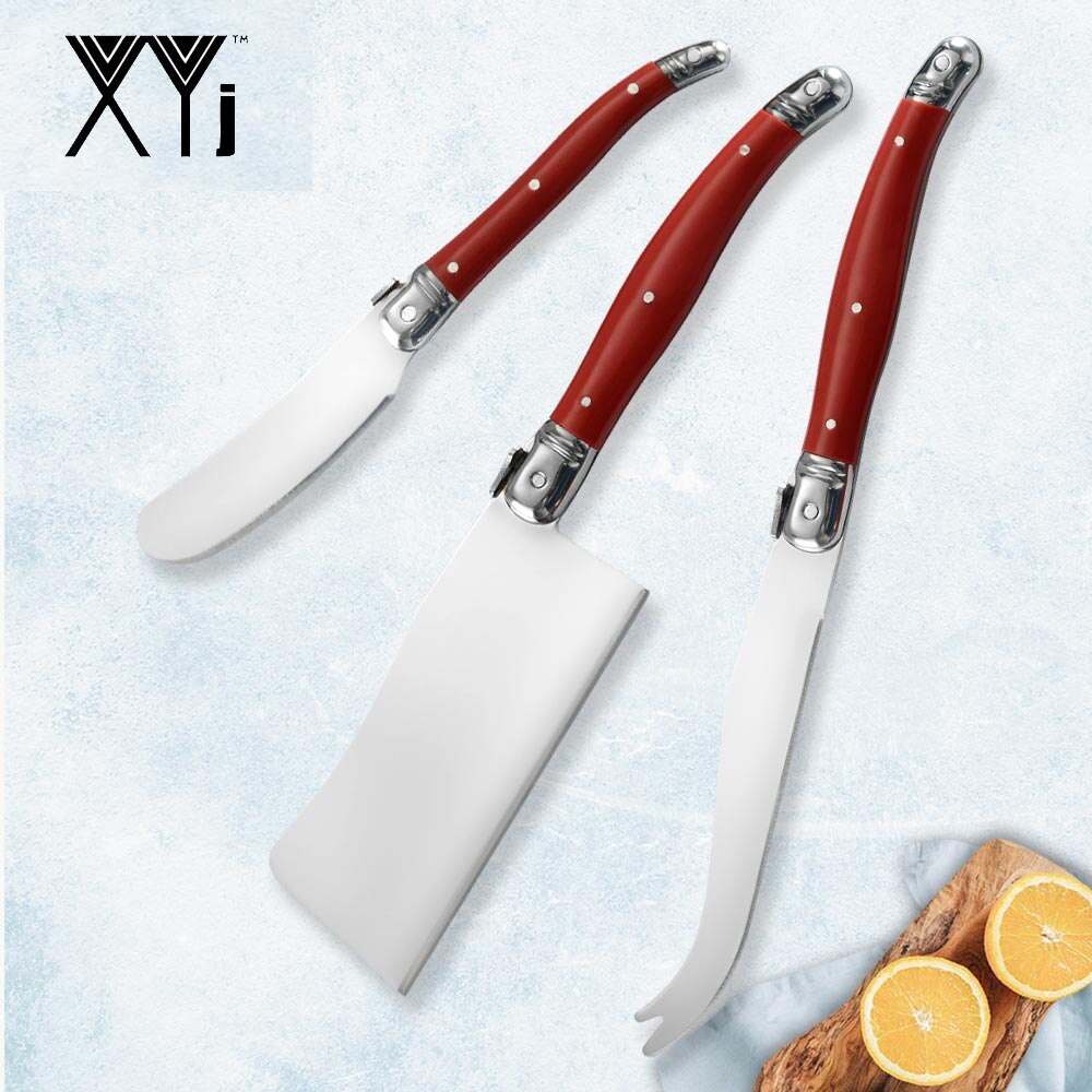 XYj 3 stks/set Kaas Mes Set Kit Sandwich Strooier Boter Mes Set Roestvrij Staal Met ABS Handvat Kaasschaaf keuken gereedschap