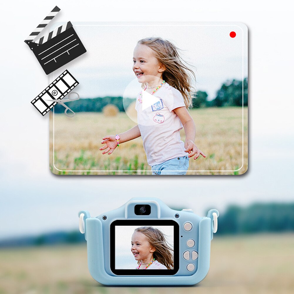 Leuke Video Cartoon Kids 20 Miljoen Pixel High Definition 2.0 Inch Scherm Geheugenkaart Selfie Kinderen Digitale Camera 32Gb