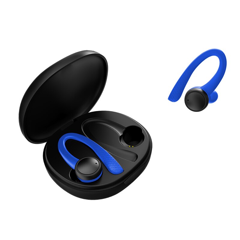 Neue Drahtlose Kopfhörer Bluetooth Sport Kopfhörer Mit Lärm abbrechen Mikrofon Musik Ohrhörer Lauf Headset Für Xiaomi huawei iPhone: T7 Blau