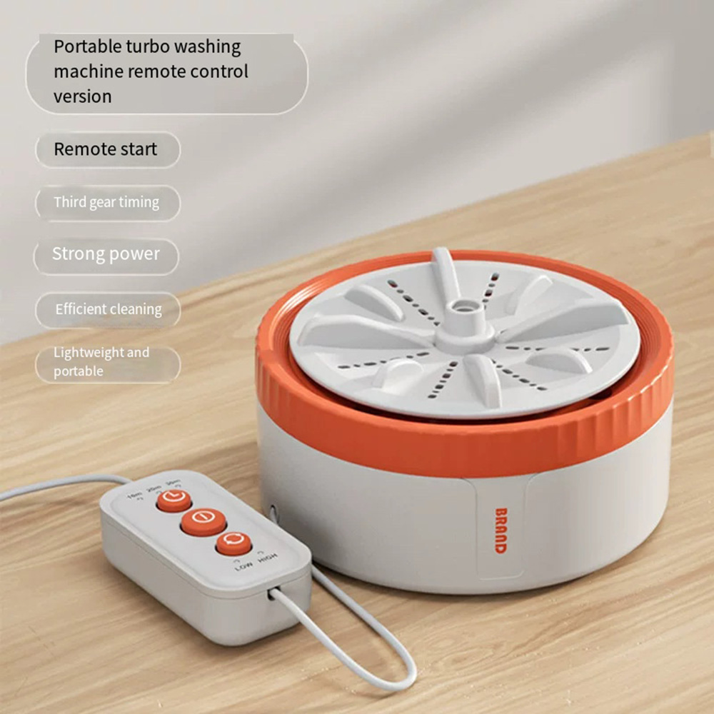 Mini Washing Machine Portable USB Rotating Turbo Fruit Ultrasonic Dishwasher For Clothes Home Kitchen Travel Remote Control미니세탁기: Pink