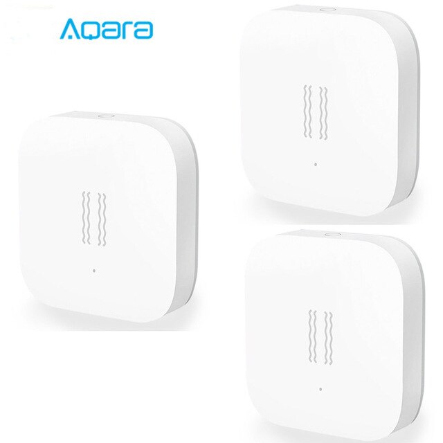 Aqara Vibration Sensor Sleep Valuables Alarm Monitor Detection Shock Motion Zigbee Support Xiaomi Mijia Smart Home Original: 3pcs Vibration