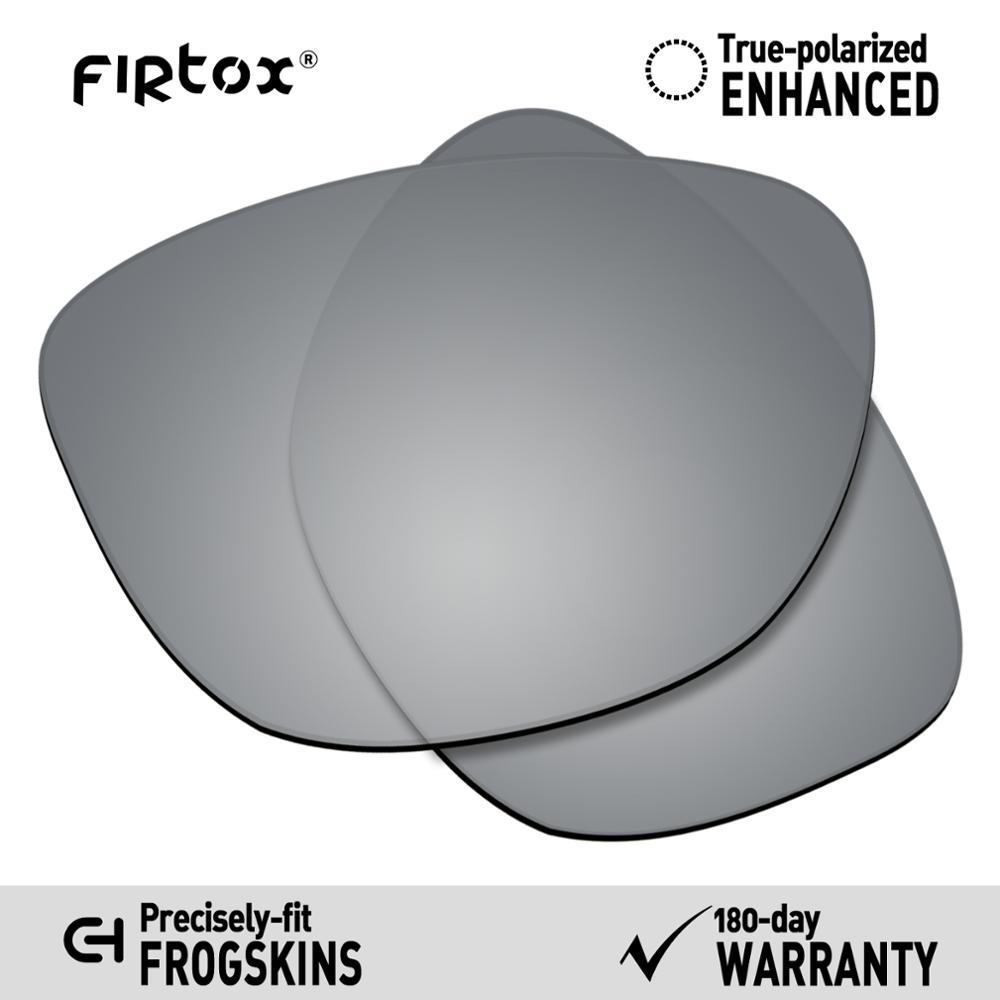 Firtox true  uv400 polariserade linser ersättning för-oakley frogskins  oo9013 solglasögon (endast kompatibel lins) - flera färger: Silverpolariserad