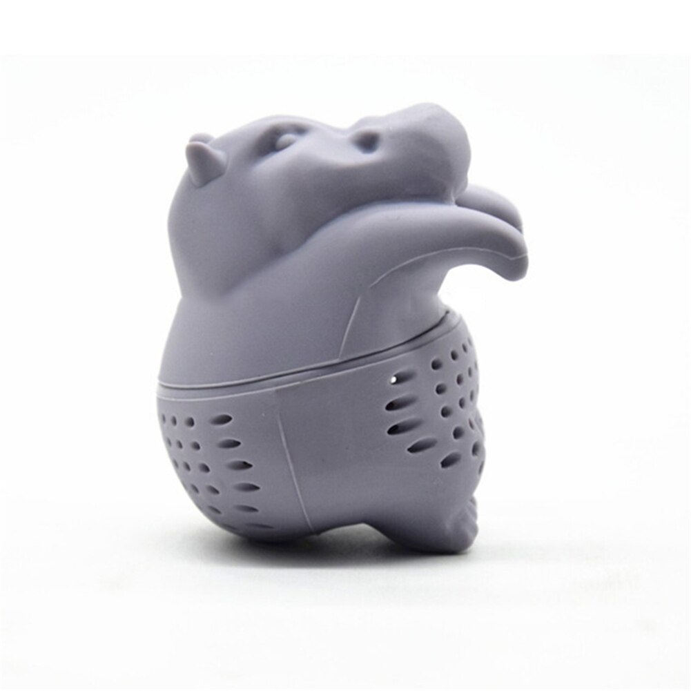 1Pcs Siliconen Theezeefje Herbruikbare Hippo Shaped Thee-ei Koffie Herb Filter Lege Thee Zakken Losbladige Diffuser Accessoires