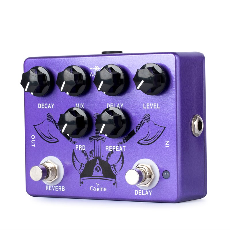 Caline CP-80 Ragnarok-Pedal de efecto de guitarra Digital 2 en 1, Reverb &amp; Delay, True Bypass, piezas y accesorios de guitarra eléctrica