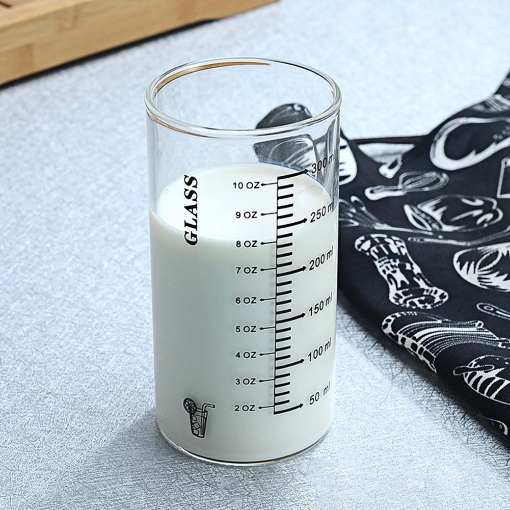 Kind Volwassen Ontbijt Melk Cup Melk Cup Afgestudeerd Clear Schaal Hoge Borosilicaatglas Multipurpose Water Mok Voor Kinderen